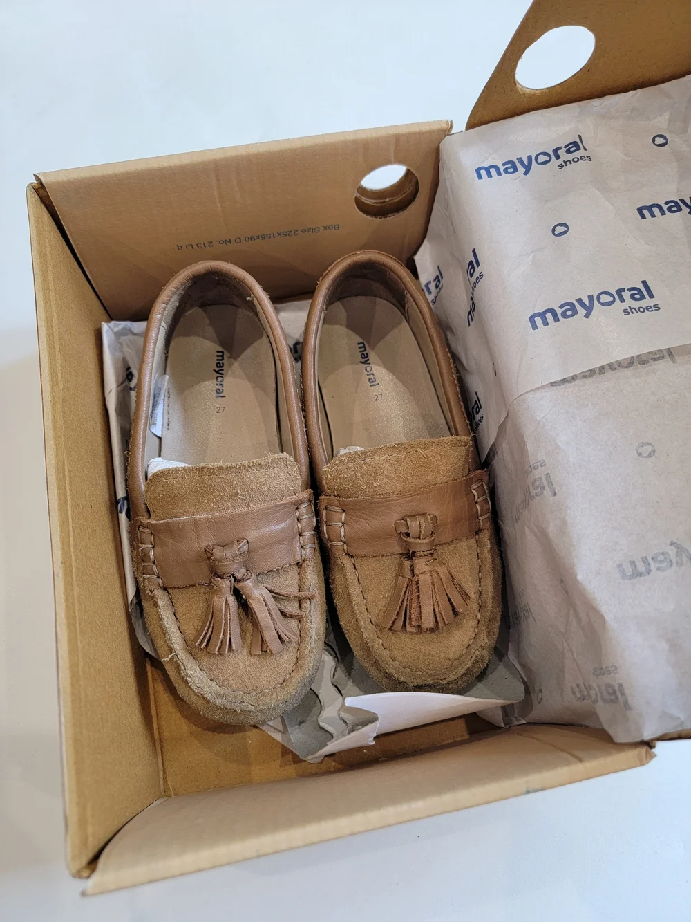 Mayoral Kids' Tan Tassel Moccasin Loafers Sz 10